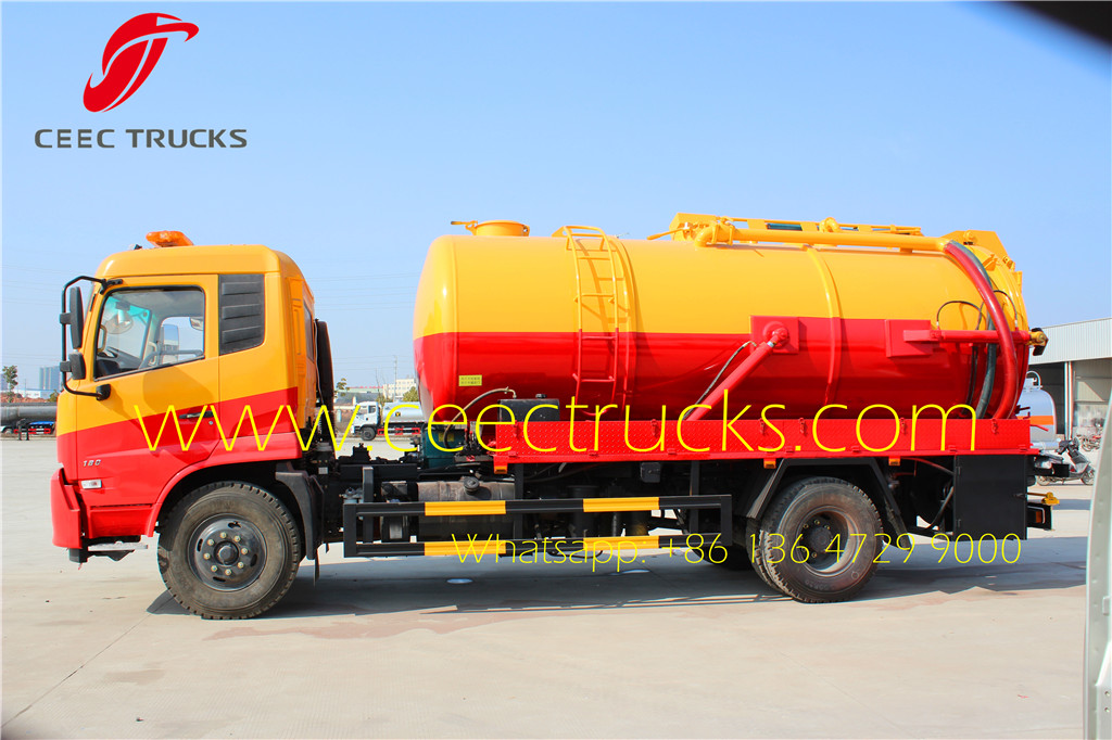 Congo customer choose Dongfeng 10000L vacuum suction trucks advantages