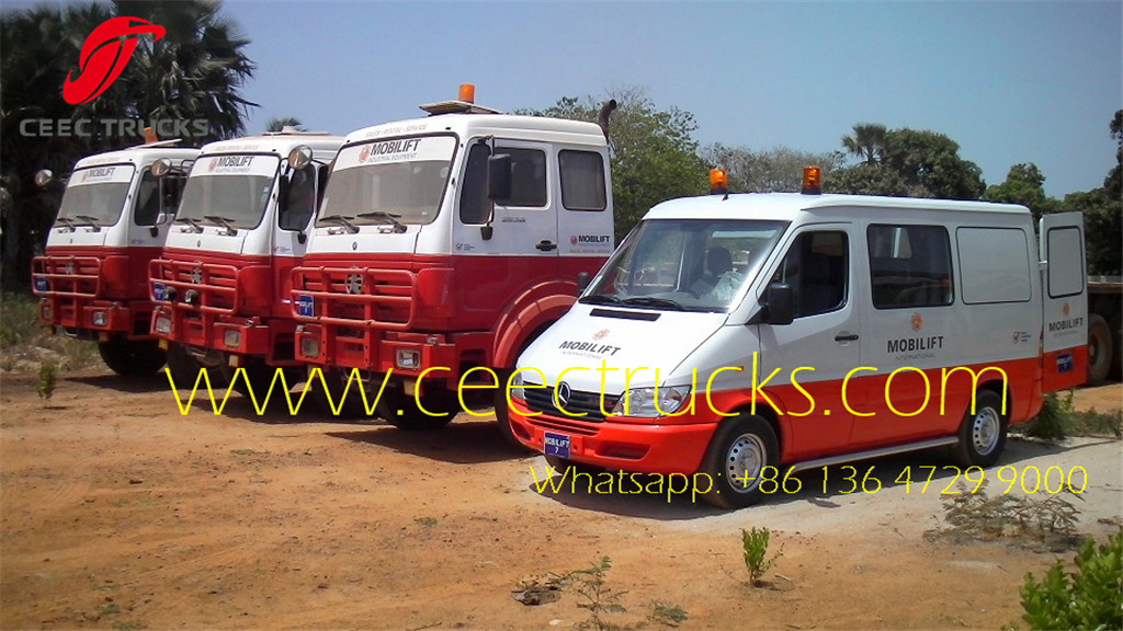 CEEC beiben 10 wheel tractor trucks export to Gambia