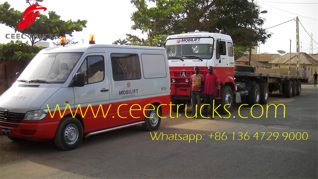 CEEC beiben 10 wheel tractor trucks export to Gambia