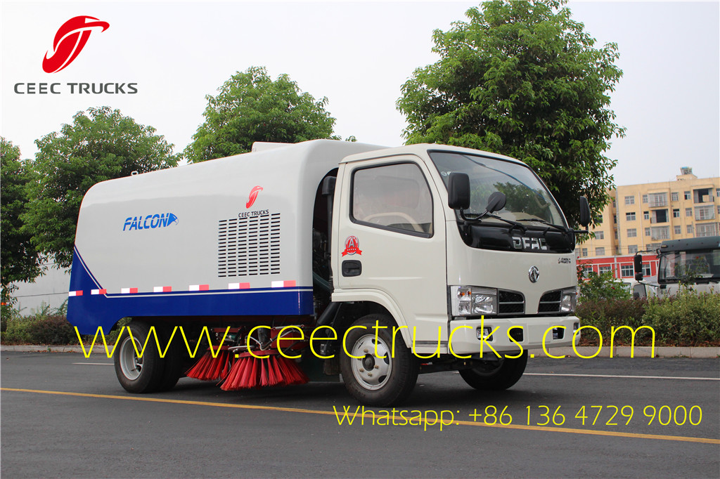 Dongfeng 4 CBM road sweeper truck export Ecuador