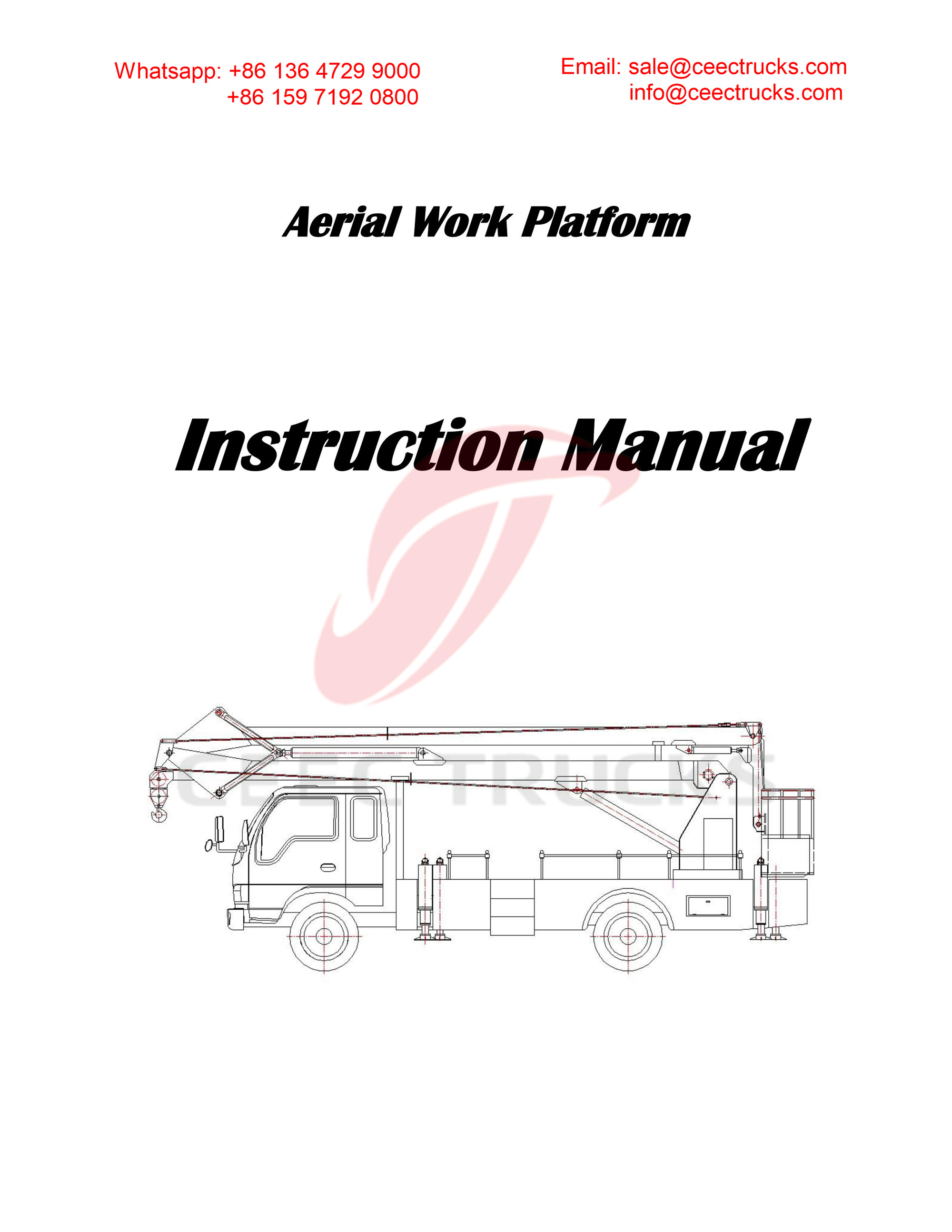 ISUZU 18m aerial working platform owner manual