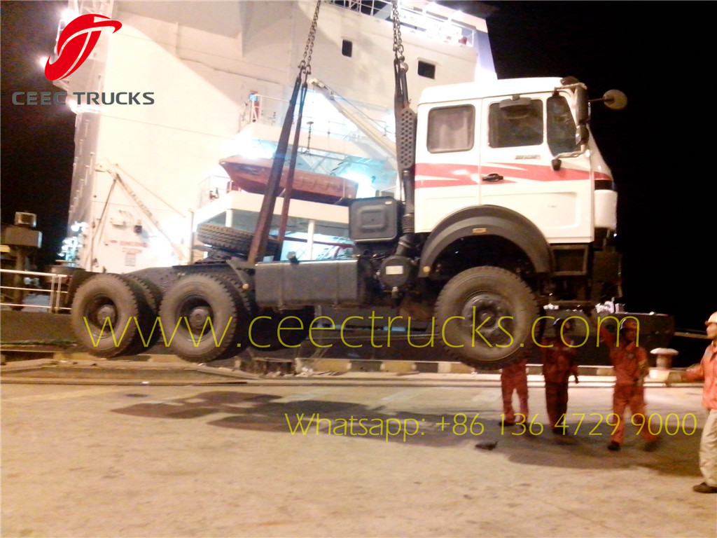 beiben 2638 tractor truck export Cote d'Ivoire country