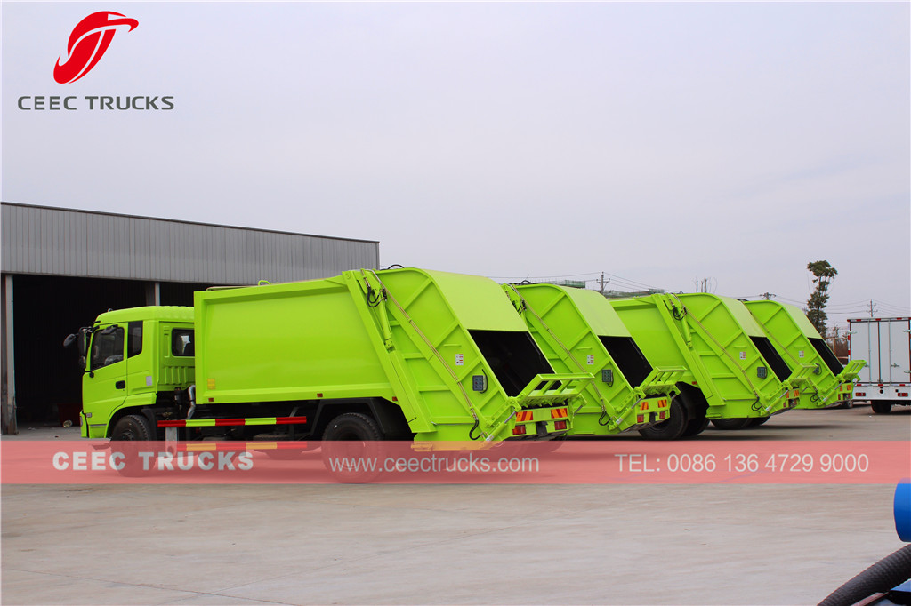 Fiji 4 units Dongfeng RHD garbage compactor trucks