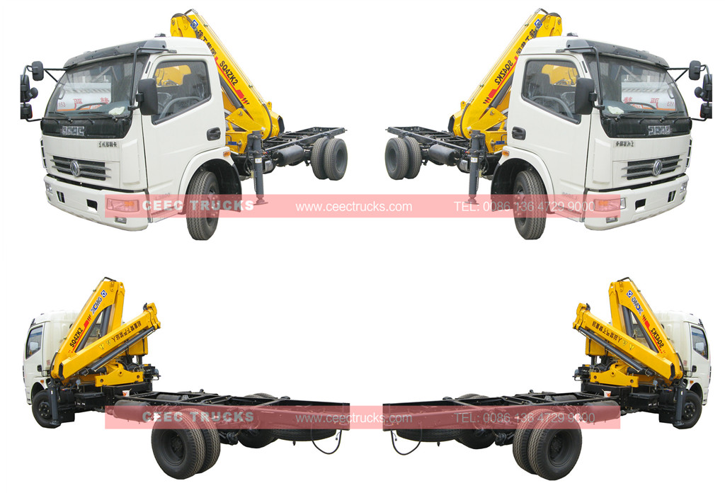 4 tons knuckle boom crane trucks wholeview