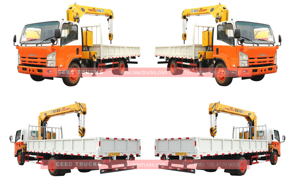 ISUZU 5tons crane mounted truck overview