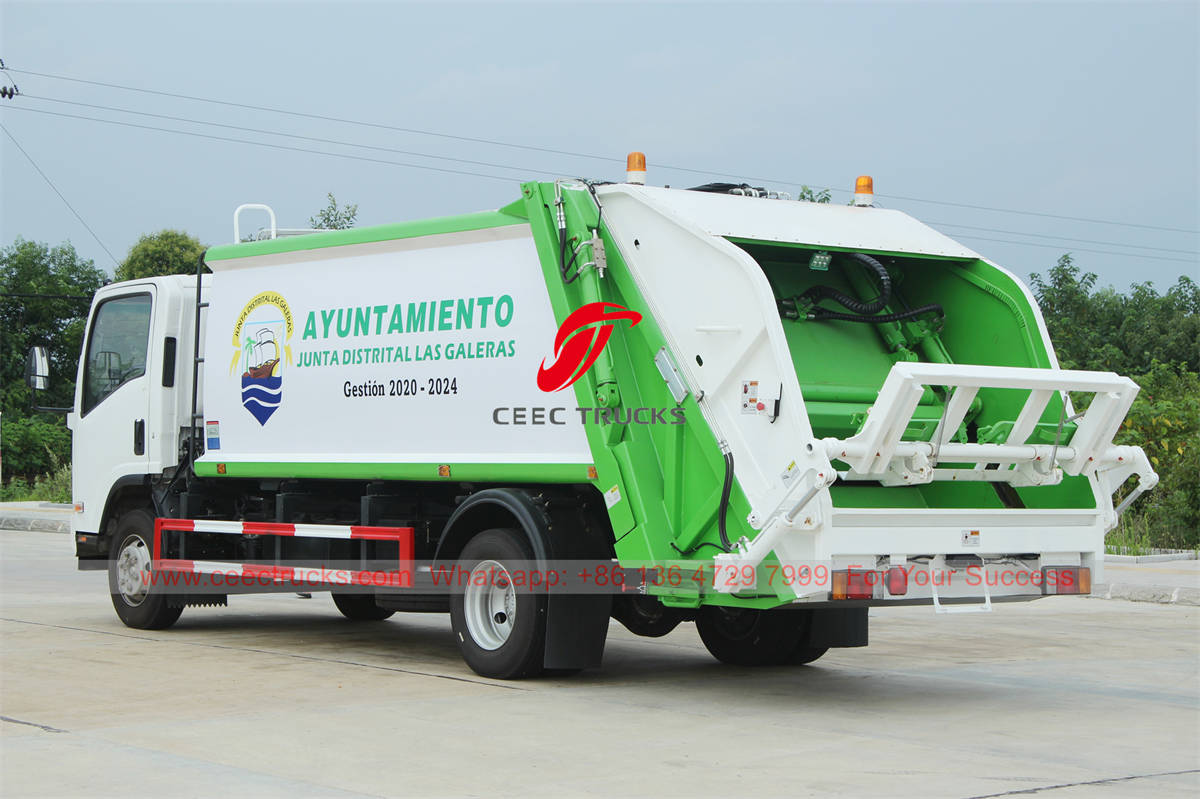 Camion compacteur de déchets ISUZU 6 roues pour l'Afrique