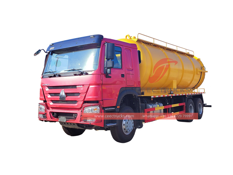 Camion-citerne sous vide pour eaux usées HOWO 20000L