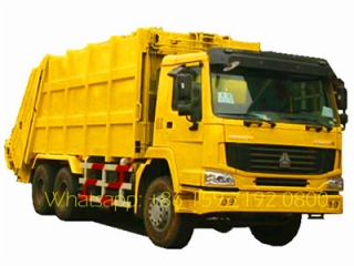 90 km / h vitesse maximale howo 336 ch chine à ordures camion capacité 10 roues camion à ordures