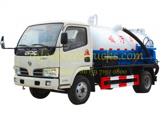 Dongfeng camion de nettoyage des égouts 3cbm cesspit videur fabrication vente