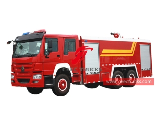  Howo 10 camion de pompiers de réservoir d'eau roues