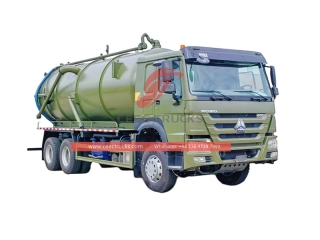 Camions d'aspiration des eaux usées sous vide SINOTRUK 25m3 au meilleur prix