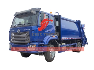 Camion de compression des ordures HOWO 12CBM avec vente directe d'usine