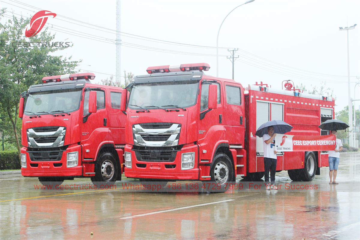 Camion de pompiers ISUZU GIGA de 2 unités exporté vers la Mongolie