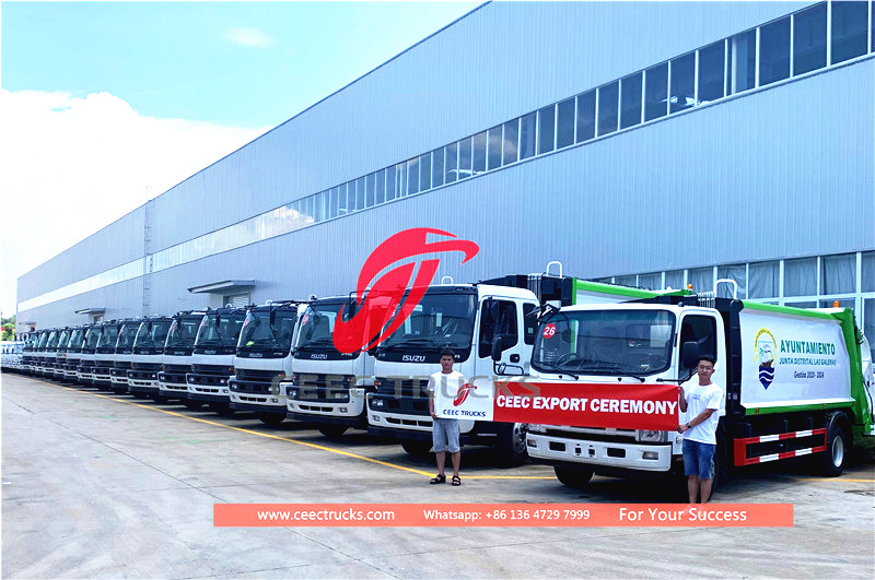 
     Mali- 30 unités camion compacteur de déchets isuzu pour l'exportation. 
    