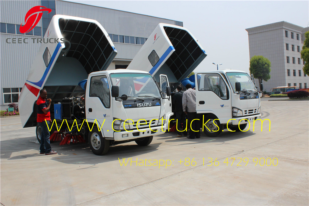 ISUZU 4 CBM road sweeper truck export nigeria