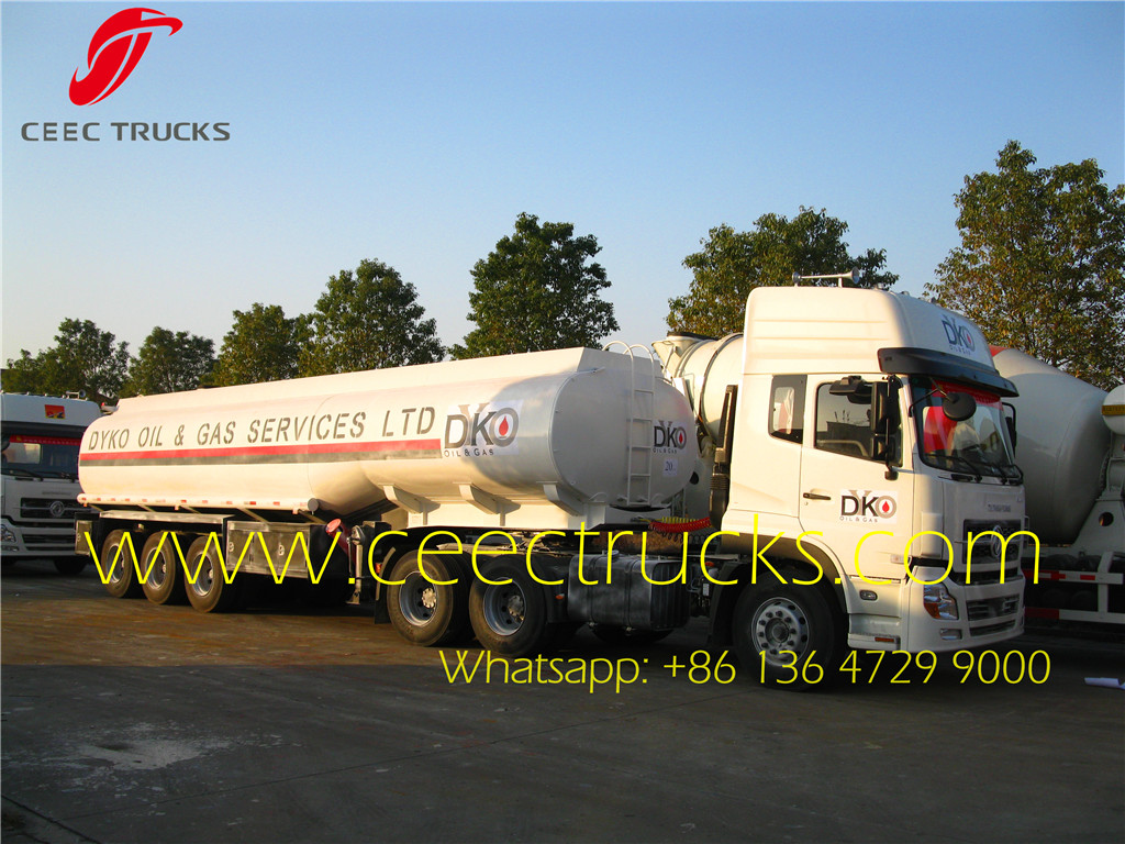 Nigeria 35 CBM oil tank trailer and Dongfeng 10 wheel tractor head wholesale