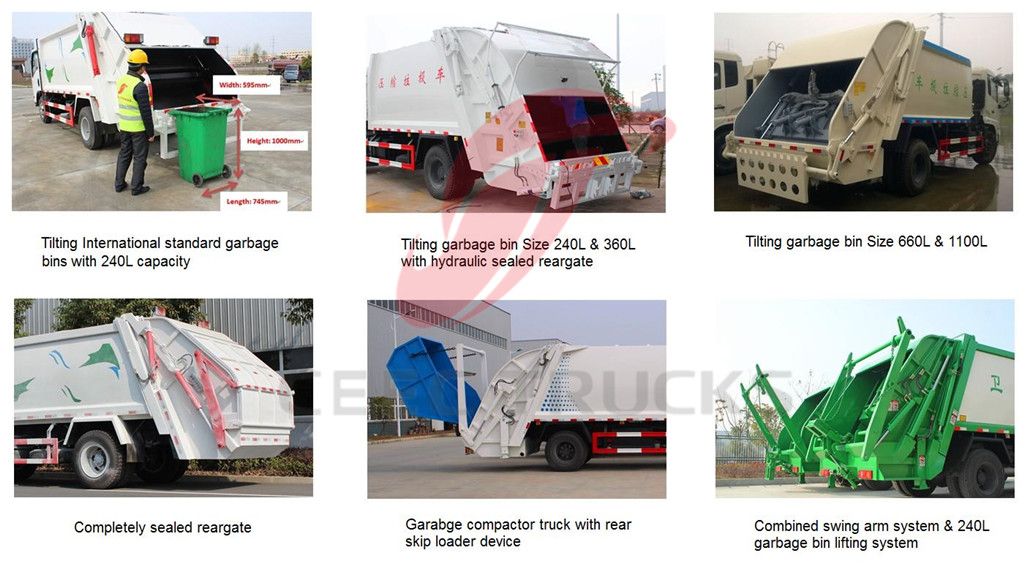 ceec produced compactor trucks rear loading system optional