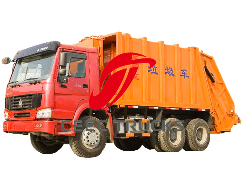 SINOTRUK 18 CBM trash truck compactor supply