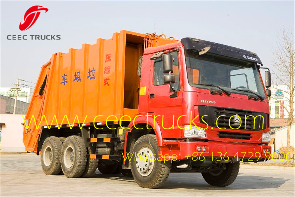 SINOTRUK 18 CBM trash truck compactors supplier