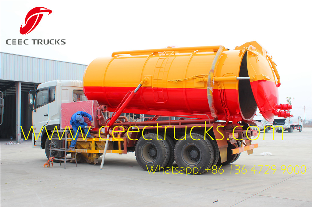 Dongfeng 18000liters vacuum suction tanker trucks