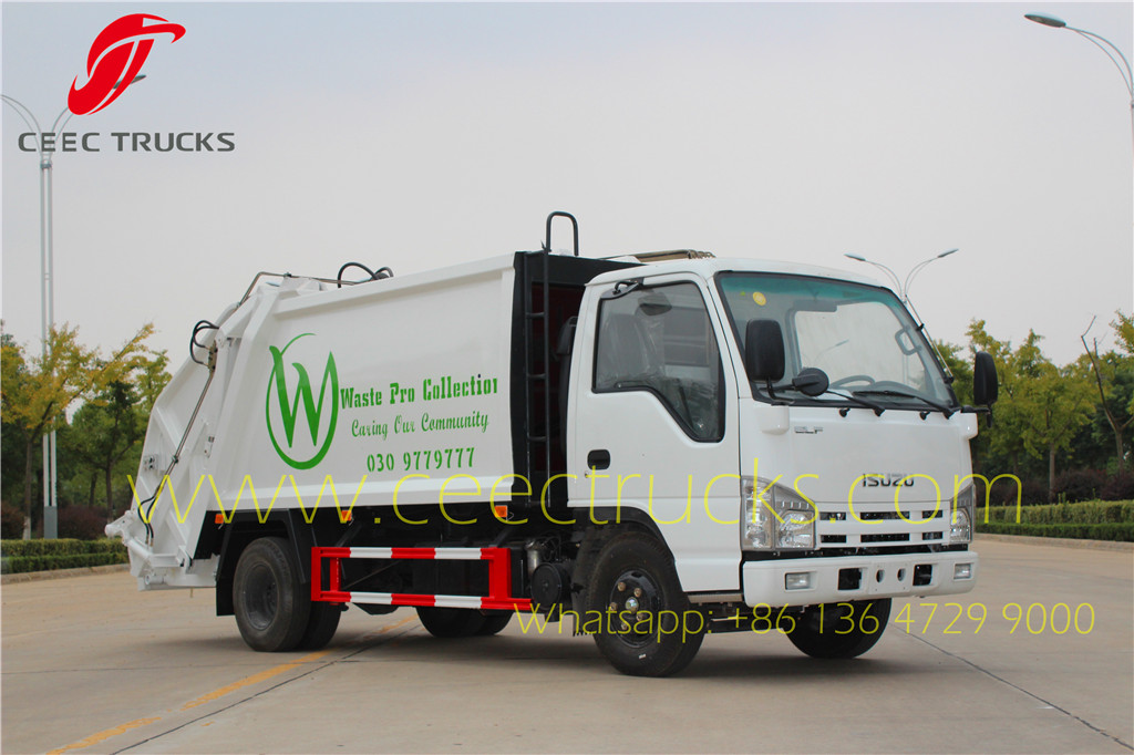 ISUZU 6000 liters refuse compressed truck export
