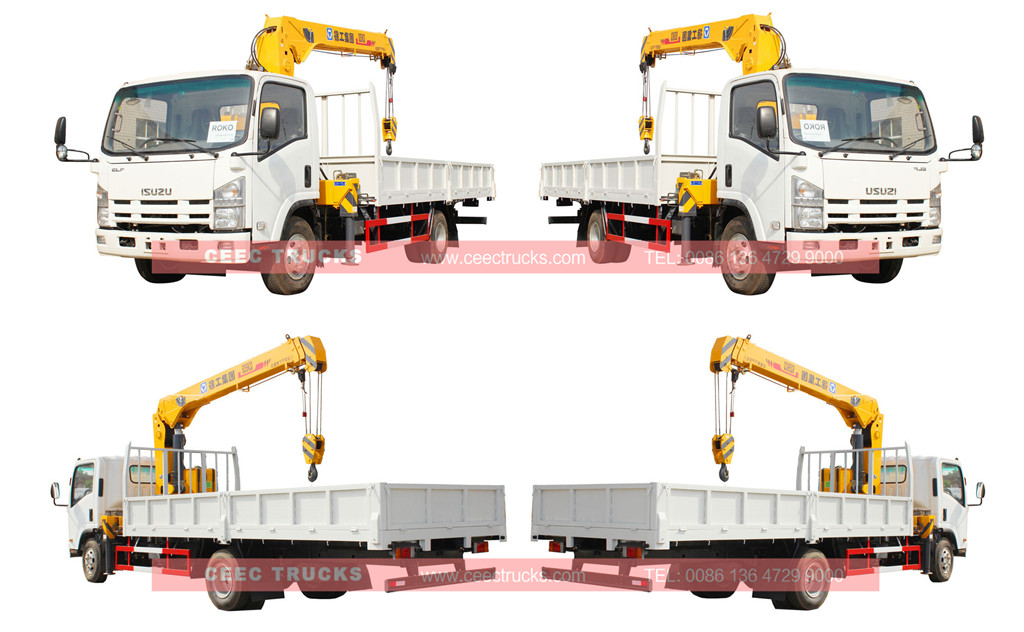 ISUZU 5tons telescopic boom crane truck wholesale