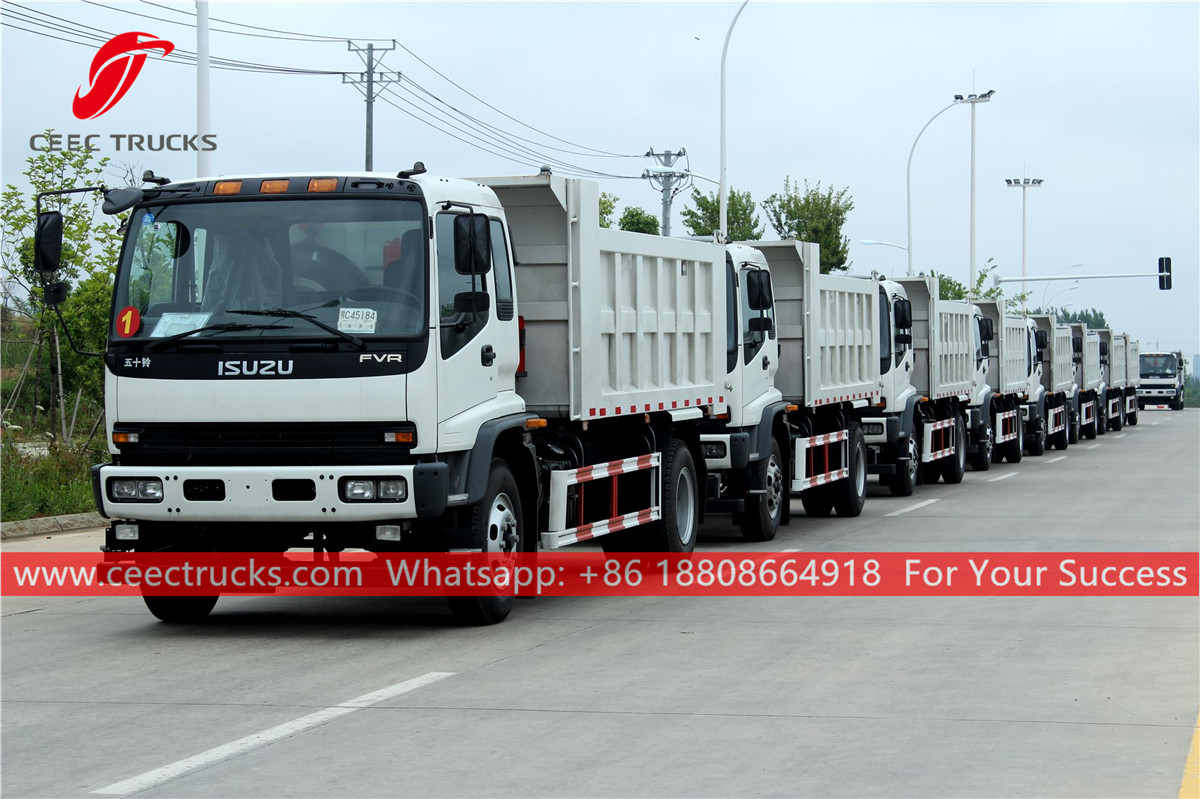 10 units ISUZU 6*4 Dump trucks are exported to Philippines