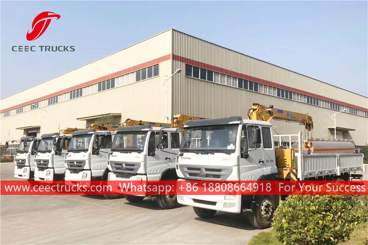 5 units HOWO crane trucks for export
