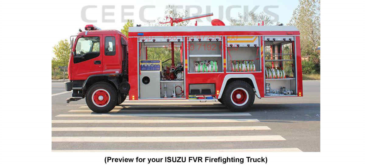 Ameria--ISUZU FVR 5CBM Water & Foam fire fighting truck
