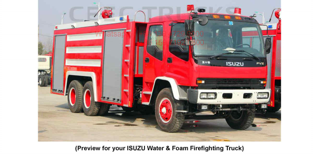 ISUZU FVZ 6000L water & 2000L foam fire truck