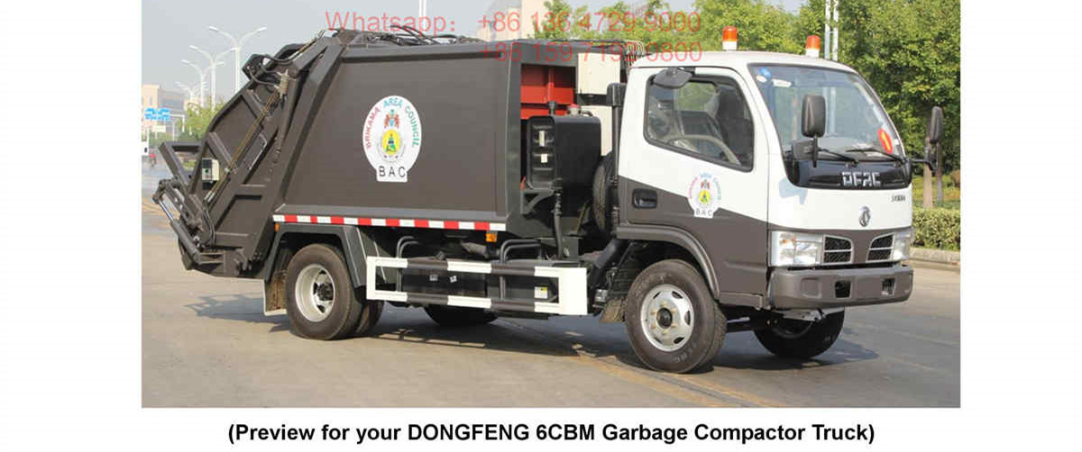 Gambia--DONGFENG 5CBM refuse compactor truck