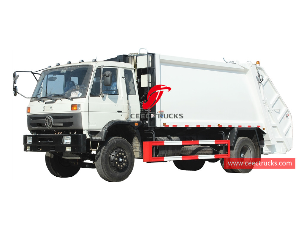 Dongfeng 6 wheeler 14CBM compression refuse truck