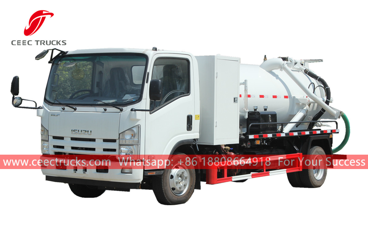 ISUZU 6 wheeler sewage suction truck