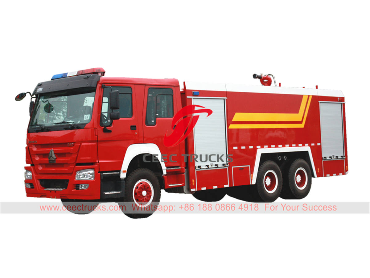 HOWO 10 wheeler 340HP fire engine