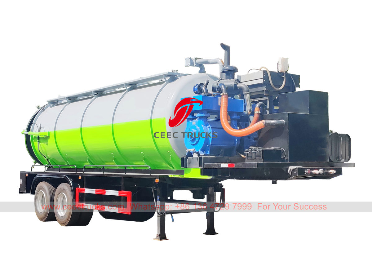 20000 liters sewage tank semi-trailer
