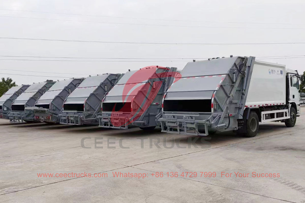 High quality Shacman 6 wheels waste compression trucks