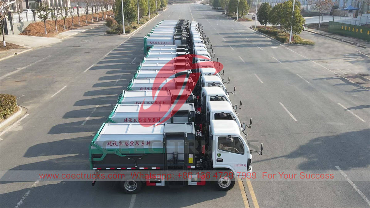 Dongfeng side load garbage trucks