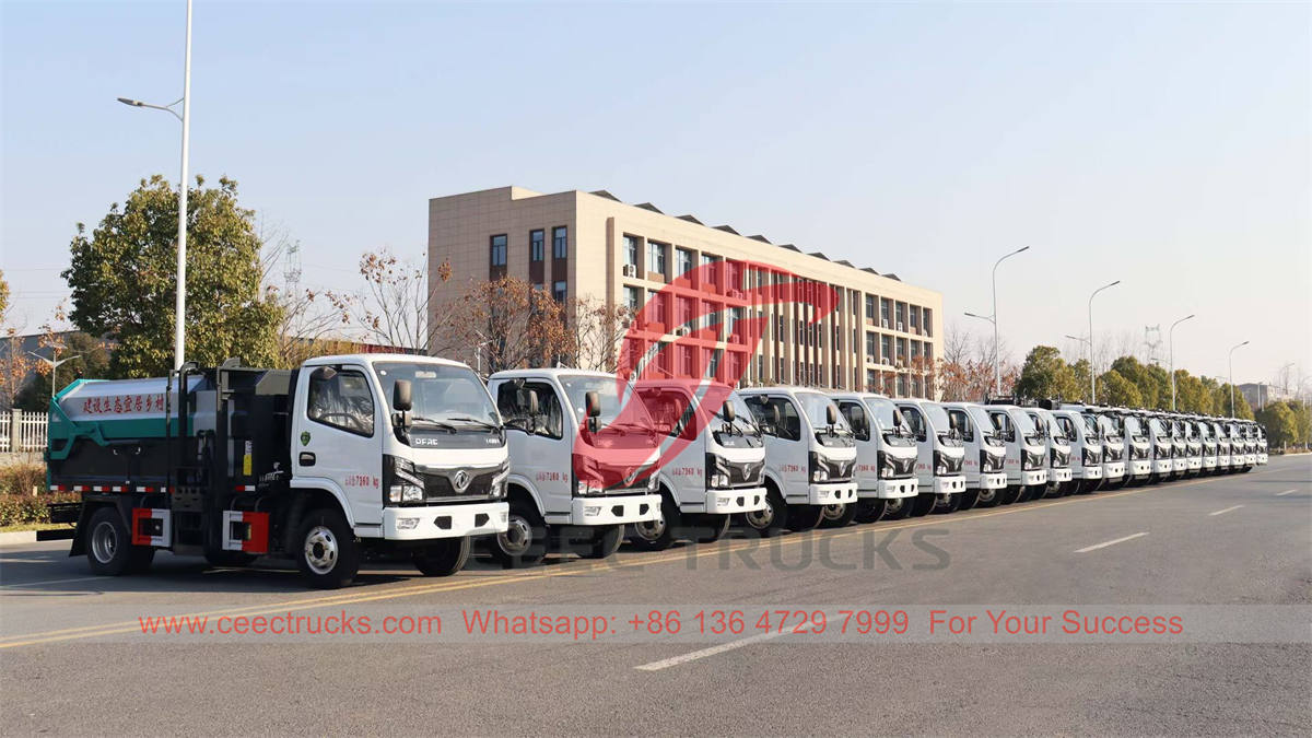 Chargement latéral des camions de collecte des ordures de Dongfeng