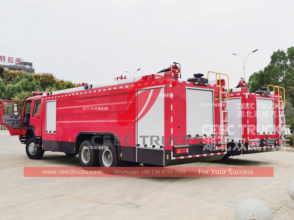 Tout nouvel appel d'offres de sauvetage incendie HOWO 6 × 6 toutes roues motrices à vendre