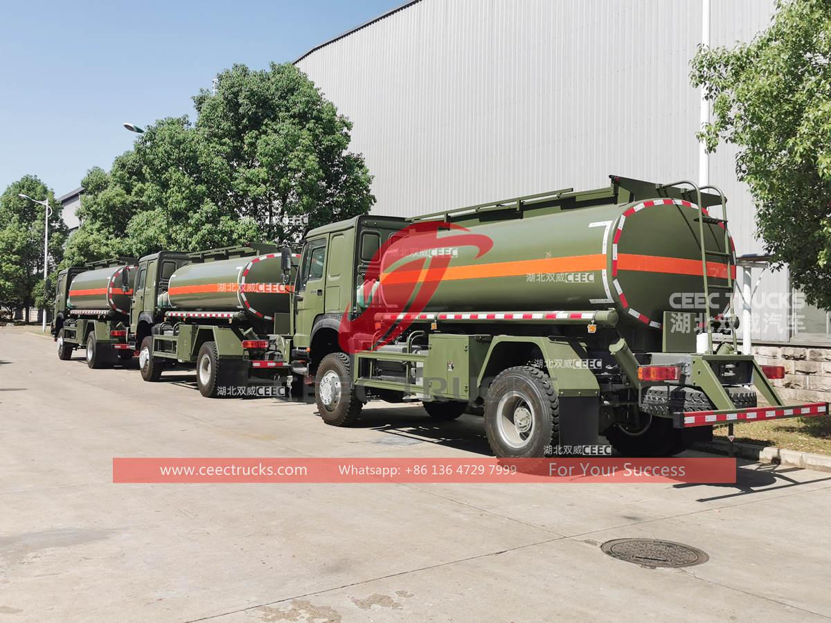Camions de ravitaillement HOWO 4 × 4 tout-terrain 266HP 8000 litres