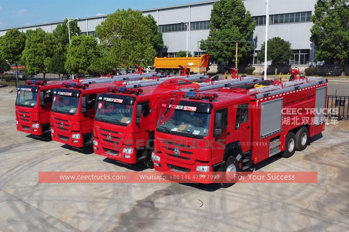 Magasins d'usine HOWO camions pompier au meilleur prix