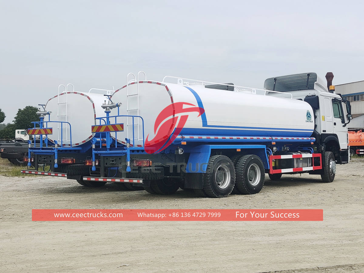 Vente chaude HOWO 6 × 4 camions de transport d'eau pour l'Afrique