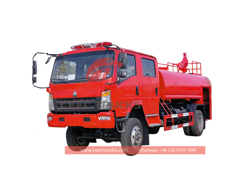 Camion de pompiers à entraînement 4x4 Howo