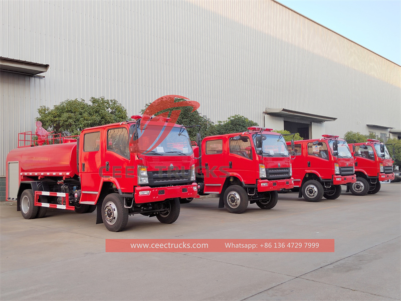 Camion de pompiers à entraînement 4x4 Howo