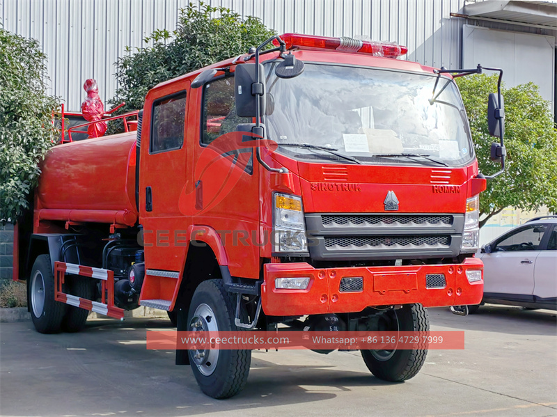 Camion de pompiers à entraînement 4x4 Howo