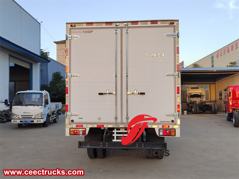 Isuzu 4x2 dry freight van truck