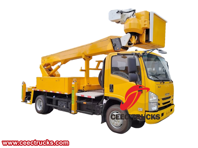 Isuzu insulated boom aerial work truck