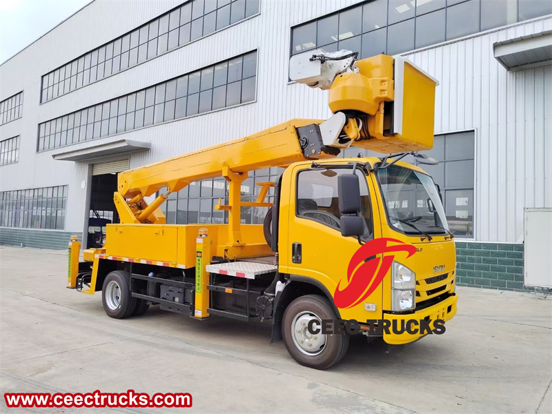 Isuzu insulated boom aerial work truck