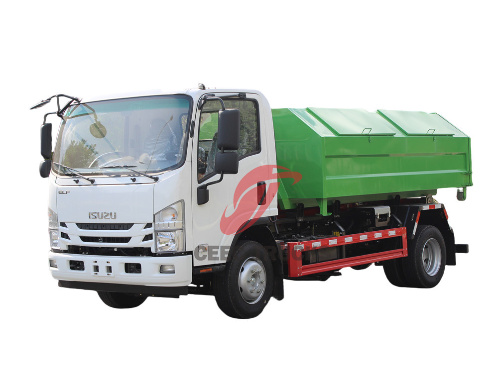 Isuzu ELF roll-on roll-off truck