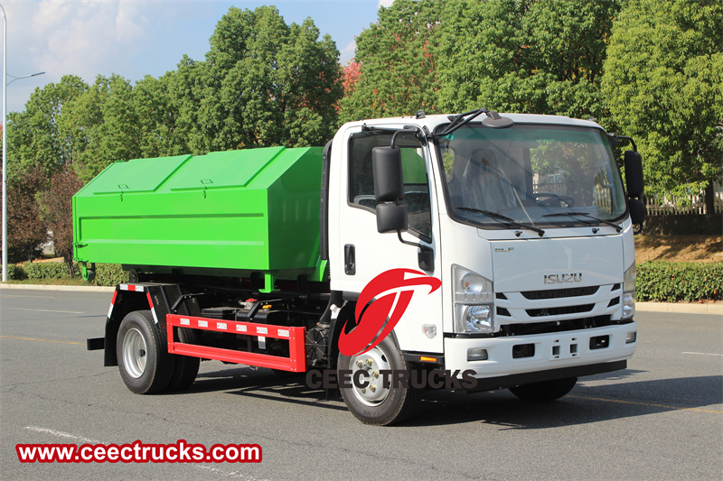 Isuzu 700P hook loader garbage truck